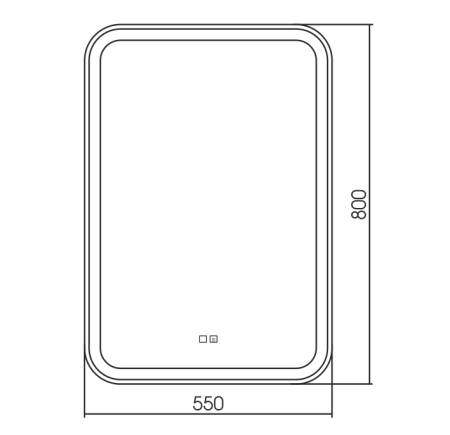 Зеркало Silver Mirrors Мальта RGB 550х800 (сенсорный выключатель, мульти-цвет)