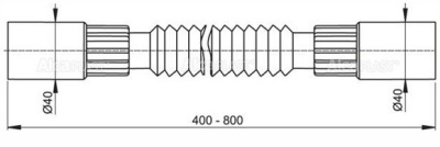 Сифон для умывальника Alcaplast A41+A710-BL-01