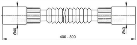 Сифон для умывальника Alcaplast A41+A710-BL-01