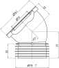 Труба фановая Ани Пласт 110x45° W4228 Труба фановая Ани Пласт 110x45° W4228