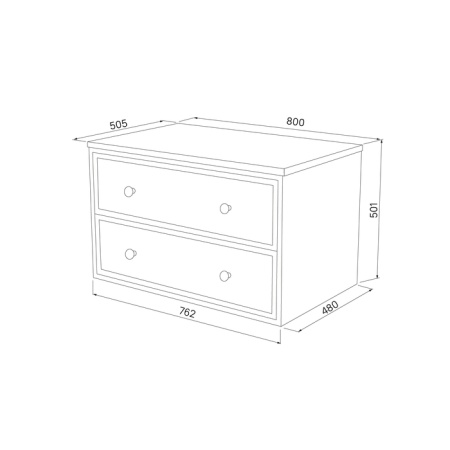 Тумба подвесная со столешницей 80 см Iddis Torr, темно-серый TOR80DBi95K