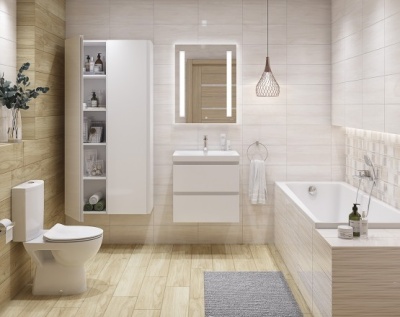 Ванна акриловая прямоугольная Cersanit Lorena 140x70 с ножками