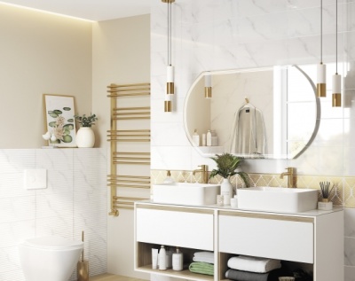 Зеркало овальное Cersanit LED 60 с подсветкой белый LU-LED090*100-d-Os. Образец. Распродажа