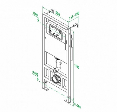 Инсталляция рамная для подвесного унитаза IDDIS Neofix NEO0000i32.Акция