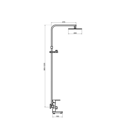 Смеситель для душа PMC SUS125-009DK. Образец.Акция.