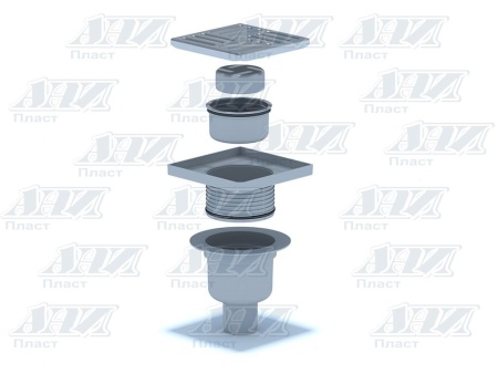 Трап сухой вертикальный Ани Пласт регулируемый с выпуском 50 мм TQ5712
