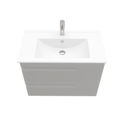 Тумба подвесная Laparet Atlas 80 с умывальником Elite 80, кашемир матовый (LA-WCAB-80-125+VB032M22U00)