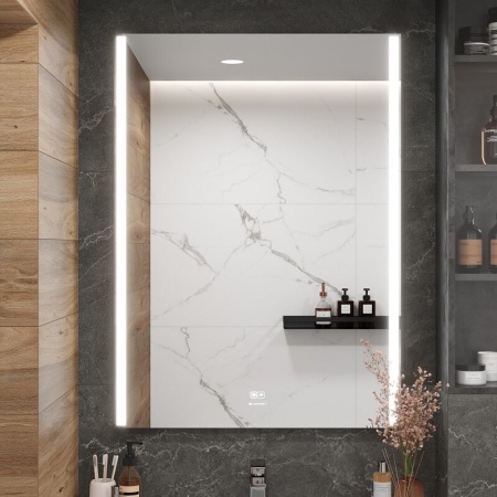 Зеркало Laparet Electra 90*110 влагостойкое, подсветка, диммер и антизапотевание (подогрев)