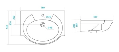 Тумба Idea Нова Сфера 75 с умывальником Байкал-75. Акция