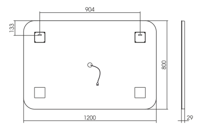Зеркало Silver Mirrors Стив 1200х800 - 3 LED-00002321. Акция