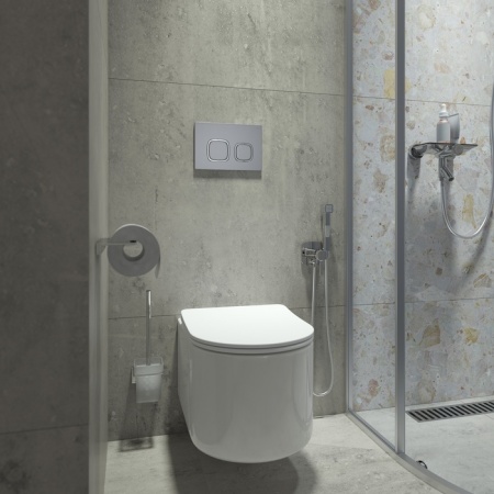 Клавиша смыва универсальная Iddis Unfix 004 UNI04CHi77, хром.Акция