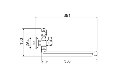Смеситель для ванны РМС SL116-140