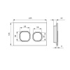 Инсталляция Iddis Profix с подвесным унитазом Blanco и белой кнопкой Uniglass 001 (PRO0000i32+UNG01WCi77+BLARDSEi25)
