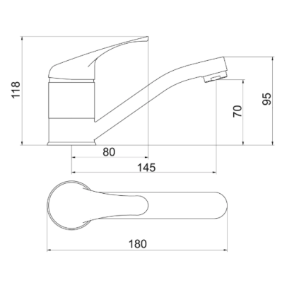 Смеситель для умывальника PMC РМС-Л1-004Ш-15