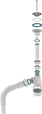 Сифон для умывальника Aquant S1004-35-MR