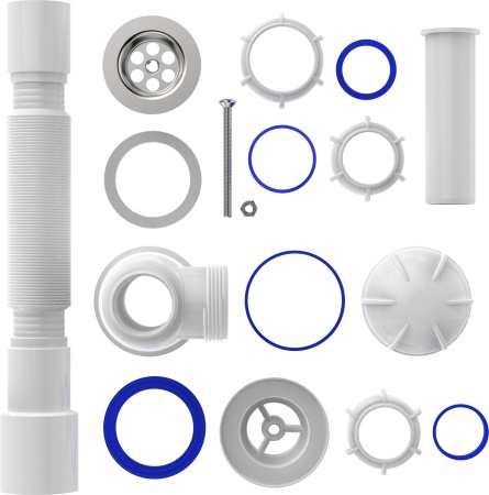 Сифон для умывальника Aquant Standart, белый S1015-35-MR