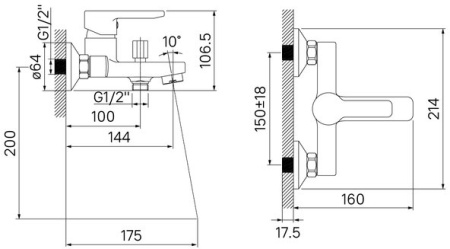 Смеситель для ванны Iddis Sena SENSB00i02WA. Акция. Распродажа Образец