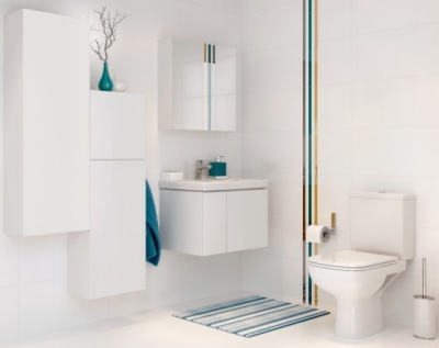 Тумба с умывальником подвесная Cersanit COLOUR 50 с умывальником COMO 50 белый SZ-COL-CM/COL/50