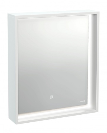Зеркало прямоугольное Cersanit LOUNA 60 с подсветкой универсальный белый LU-LOU60-Os. Образец. Распродажа