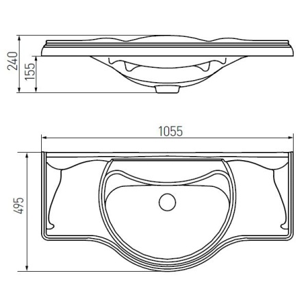 Умывальник Акватон Лаура 105 доломит 1A706831LU010
