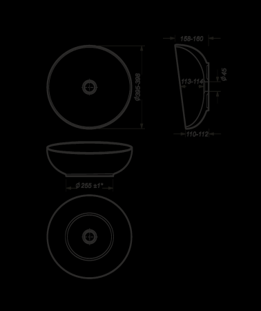 Умывальник накладной Sanita Luxe Art Cut 40 ART40SLWB01C, белый