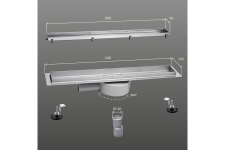 Трап линейный РМС ТЛ02-50х7