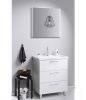 Тумба под умывальник на ножках Aqwella Манчестер с умывальником Фостер 700, белый MAN01073+4620008197746