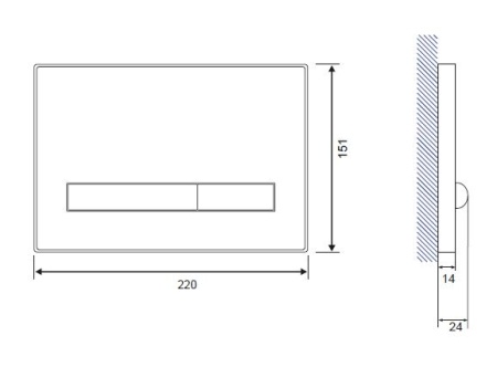 Кнопка для инсталляции Cersanit PILOT BU-PIL/Whg/Gl белый