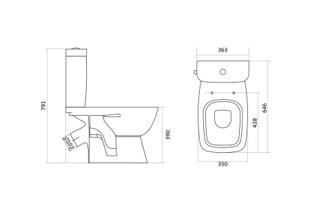 Унитаз напольный Santek "НЕО" ЛАЙТ, белый 1WH302471