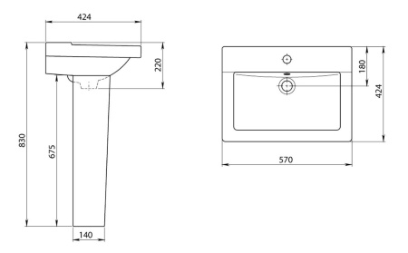 Умывальник Santeri Орион 57