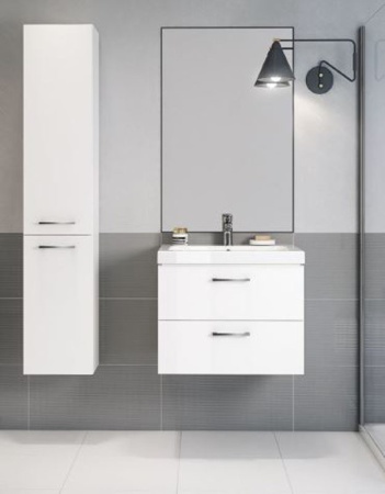 Тумба под умывальник подвесная Cersanit LARA 50 с умывальником COMO 50, белая (SZ-LARA-CO50/Wh+UM-COM50/1)