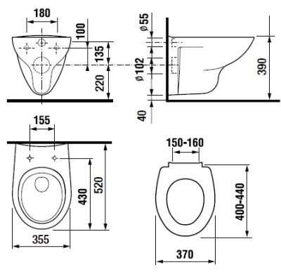 Унитаз подвесной Roca The Gap Mateo