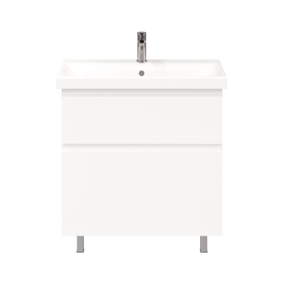 Тумба напольная Laparet Optimum 80 с умывальником Moduo 80 80x45,5 см, белый глянец (LO-WFCAB-80-01+S-UM-MOD80/1)