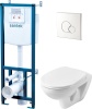 Унитаз подвесной с инсталляцией Santek "ЛАЙН", белый 1WH501729