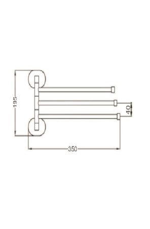 Держатель для полотенец поворотный тройной PMC A1025
