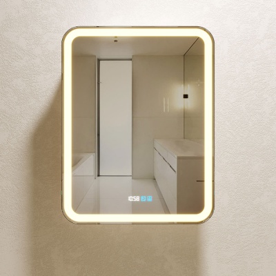 Зеркало-шкаф Silver Mirrors Фиджи 60 (600х800 R-78) правый, часы LED-00002363. Распродажа