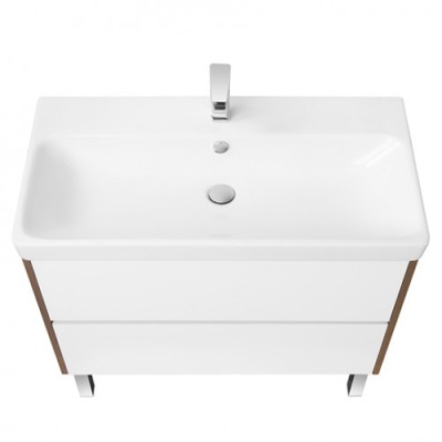 Тумба под умывальник Акватон Сканди 80 с умывальником Адриана 80, дуб рустикальный 1A2830K0SDZ90