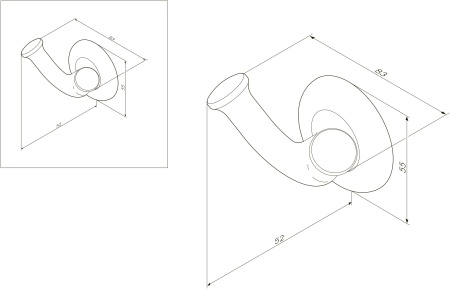 Двойной крючок для полотенец AM.PM Gem A9035600