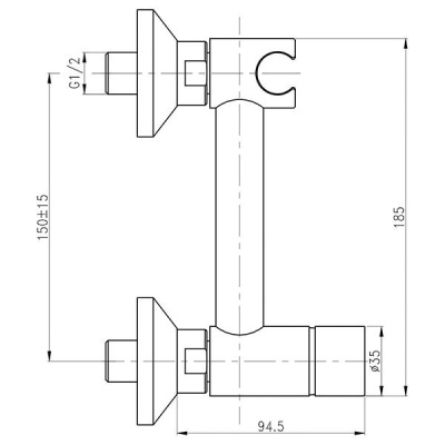 Смеситель для биде Gross Aqua Bidet GA012201C. Образец. Есть дефект
