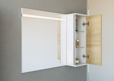 Панель с зеркалом с подсветкой AQWELLA Майами Л7 Mai.02.07 75см