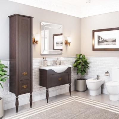 Шкаф-пенал левый Roca AEL 40 ZRU9302946, дуб темный шоколад