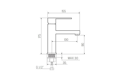 Смеситель для умывальника PMC SL144-001F