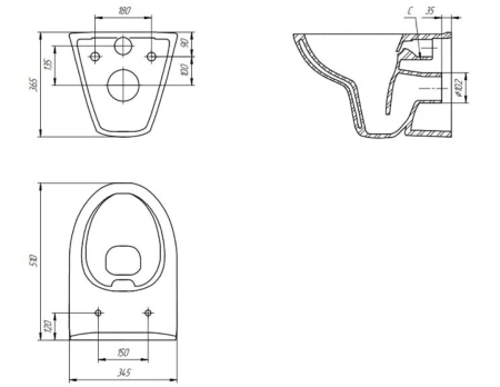 Инсталляция Cersanit PARVA CO DPL EO с кнопкой Leon A64229