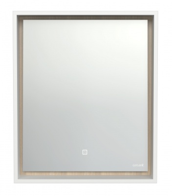 Зеркало прямоугольное Cersanit LOUNA 60 с подсветкой универсальный белый LU-LOU60-Os. Образец. Распродажа