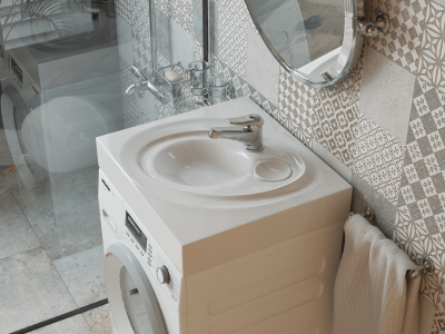 Умывальник над стиральной машиной MADERA Perla 60 белая Умывальник над стиральной машиной MADERA Perla 60 белая