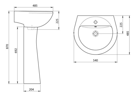 Умывальник Santeri Соната 54