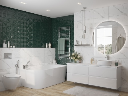 Смеситель с гигиеническим душем встраиваемый однорычажный Cersanit Flavis 64104