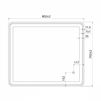 Зеркало Iddis Cloud 80 см CLO8000i98