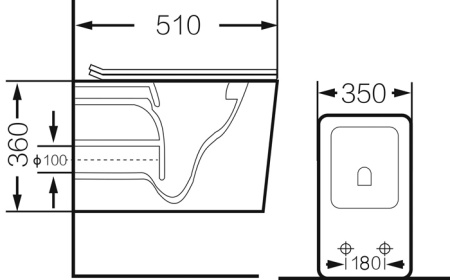 Унитаз подвесной Grossman GR-4460S безободковый с крышкой duroplast, soft-close, белый