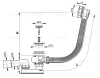 Сифон для ванны автомат Alcadrain A55K-BL-01 Сифон для ванны автомат Alcadrain A55K-BL-01